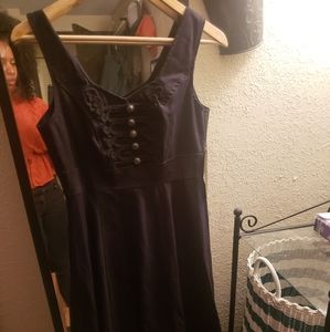 Royal Bones Goth Sailor Inspired Overall Dress